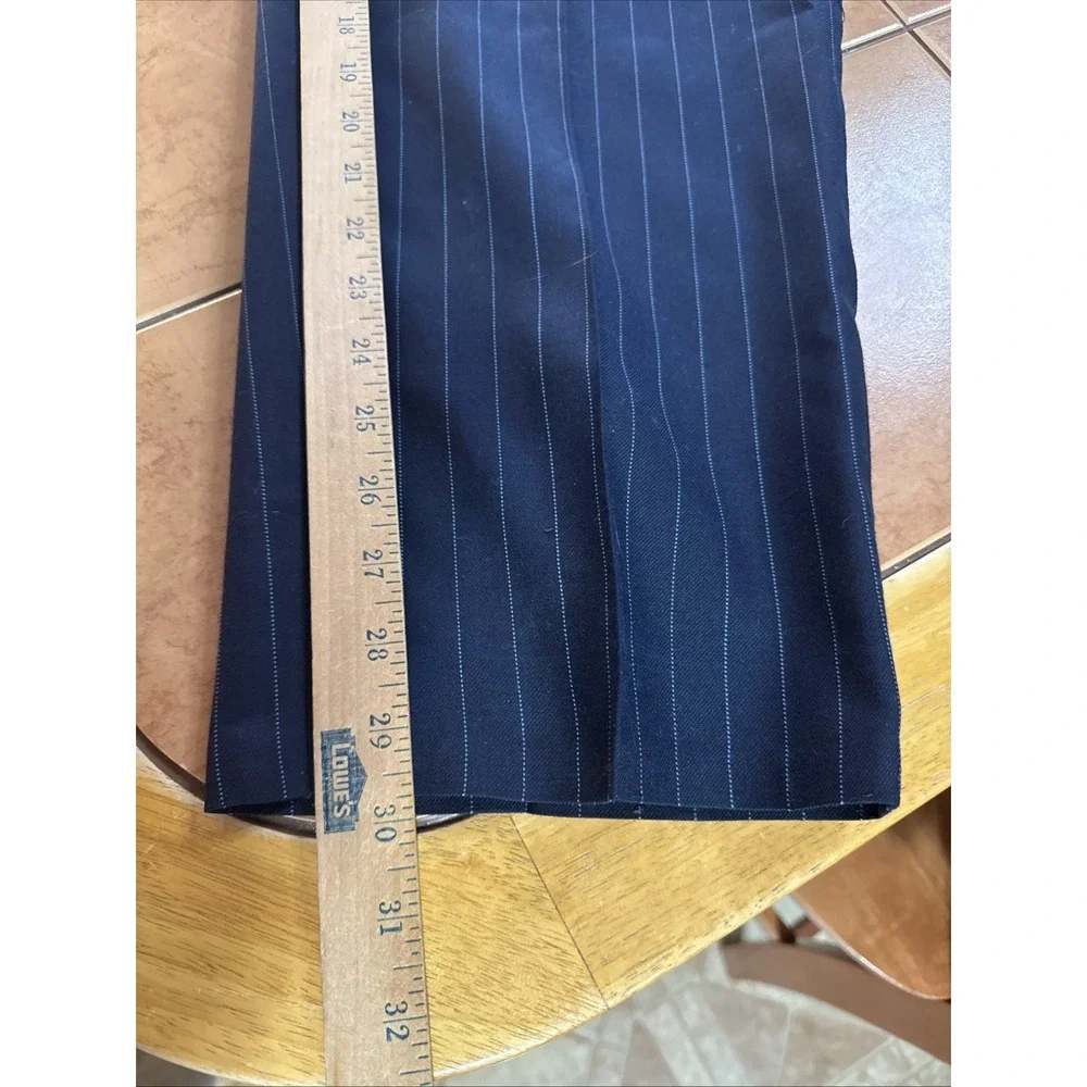 Towncraft Plus Men's Suit Sz 44R Blue Pinstripe Pants‎ 42 x 30 USA Union Made